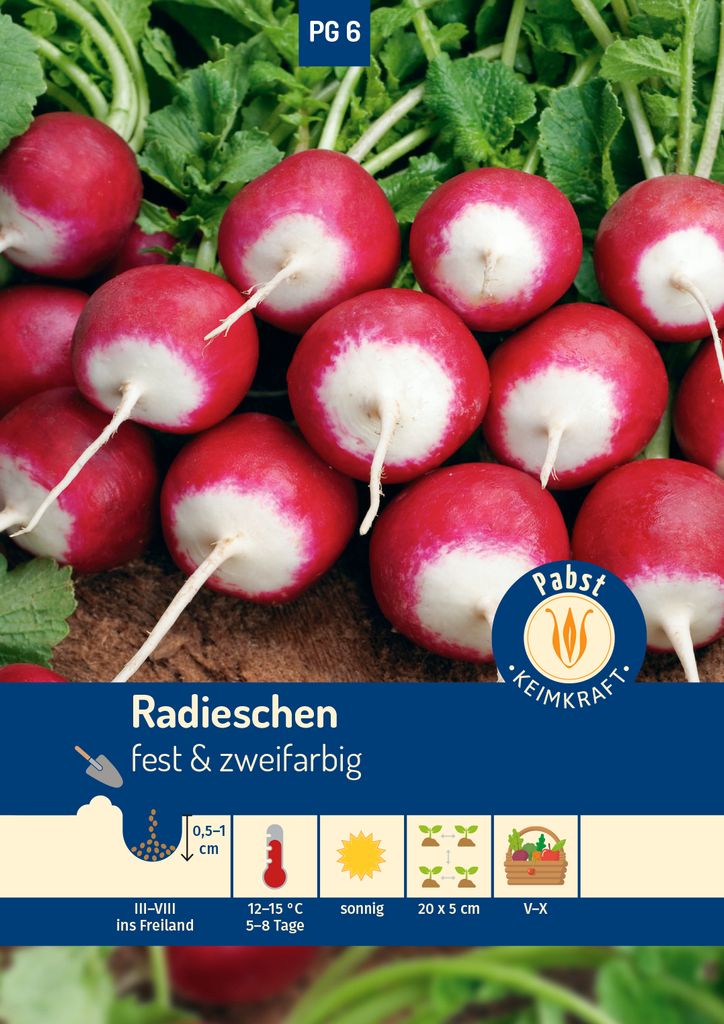 Pabst Keimkraft - Radieschen fest & zweifarbig Rundes Produktbild 