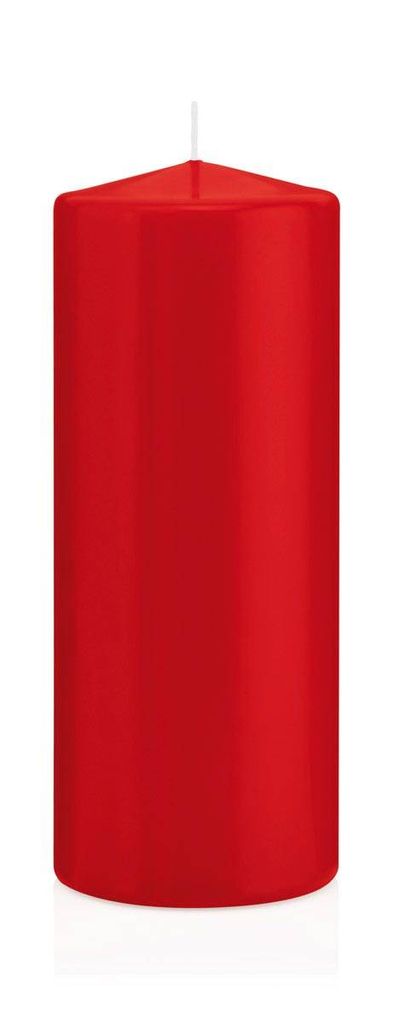 INNA-Glas Wachskerze Maeva, rot, 20cm, Ø 8cm, 119h - Germany - Stumpenkerze - Windlicht Kerze