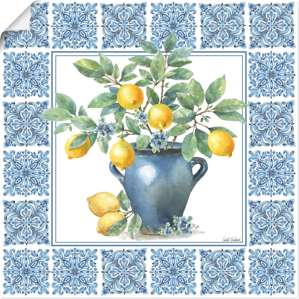 ARTland Poster Le Citron VI Größe: 40x40 cm