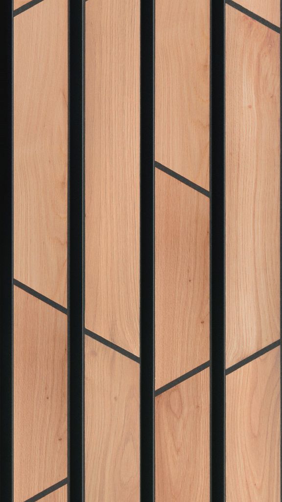 Meister | 1,716 m² | Bold Broken Stripes Grau 2600x330 mm Akustikpaneele, Schallabsorbierende Wandpaneele, Vegane Filzpaneele, Dekorative Akustikw...