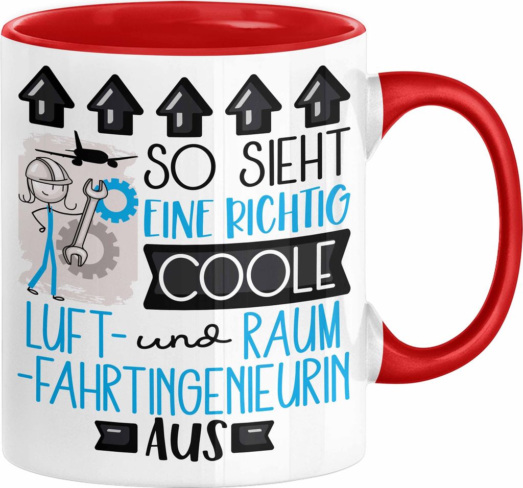 Luft- und Raumfahrtingenieurin Geschenk Tasse Geschenkidee für Luft- und Raumfahrtingenieurin Geburtstag Weihnachten Spruch So Sieht Eine Richtig ...