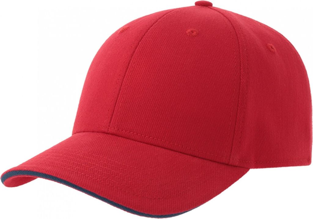 Atlantis - "Liberty Sandwich" Kappe für Herren/Damen Uni AB637 (Einheitsgröße) (Rot/Marineblau)