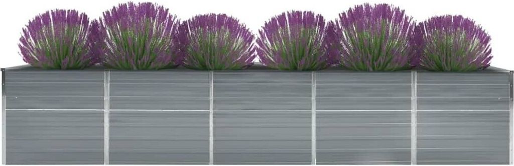 vidaXL Lit surélevé de jardin Acier galvanisé 400×80×77 cm Image du produit 
