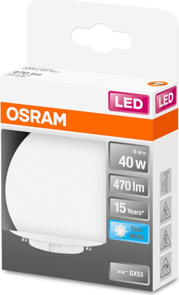 LEDVANCE 4058075433465 LED bulb Cool white 4000 K 4.9 W Image du produit 