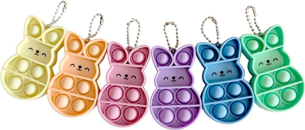 Anti Stress Häschenhänger Pop it, 6 Stück Produktbild 
