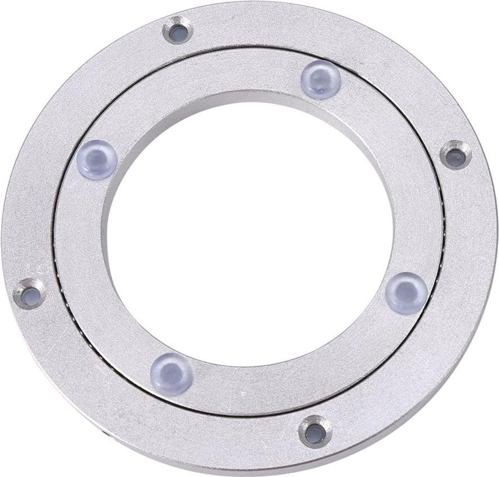 Allecto plus - Aluminium Drehtellerlager | Lazy Susan | Schwerlast-Drehteller | Runder Esstisch | Glatte Drehplatte | Esstisch (6 Zoll)