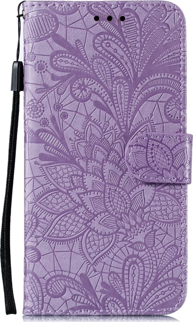 Mobigear Flowers Huawei P40 Pro Hülle Klapphülle Geldbörse - Lila