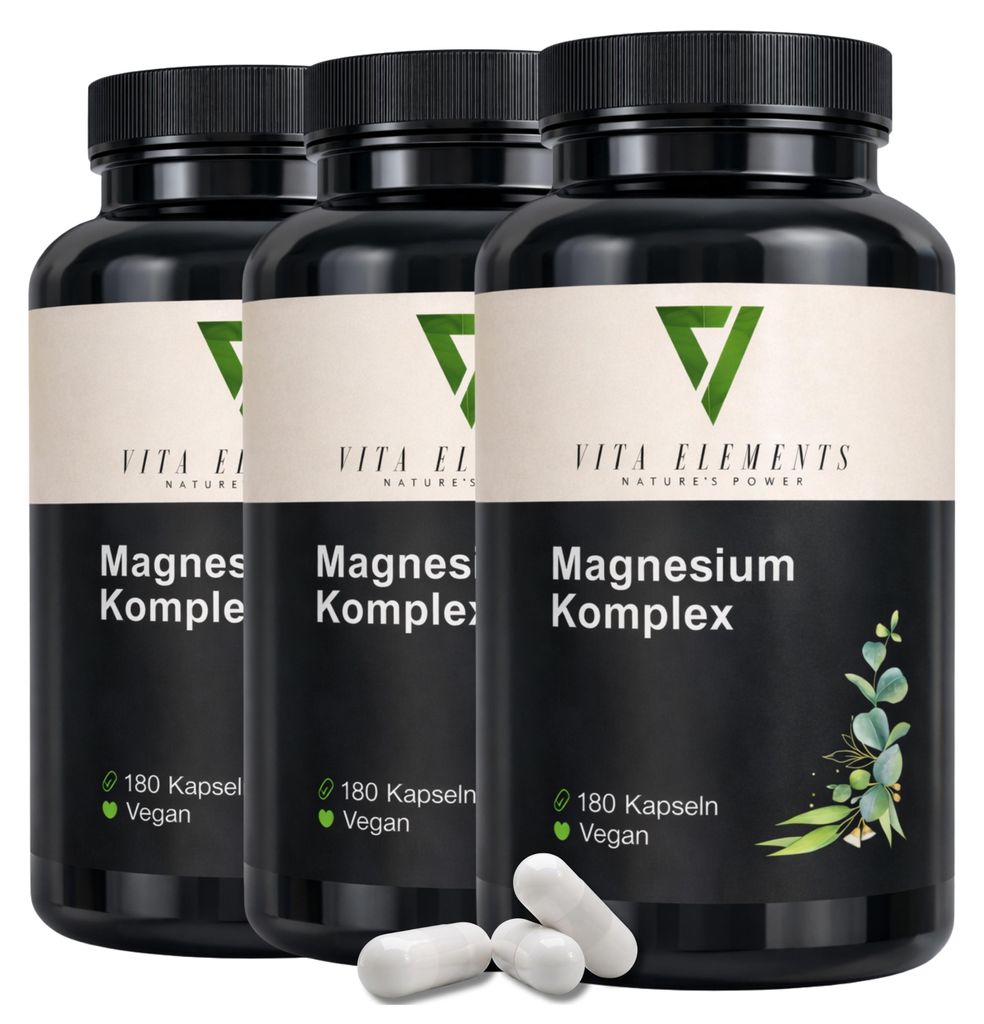 Vita Elements Magnesium Complex Set van 3 180 Capsules Productafbeelding 