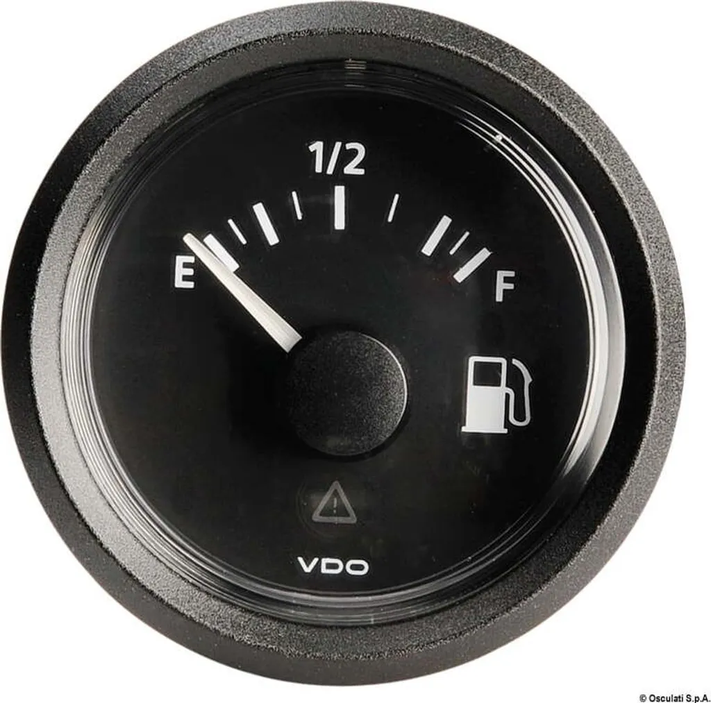 Indicateur de niveau de carburant 10-180 ohms Osculati 27.582.01 noir