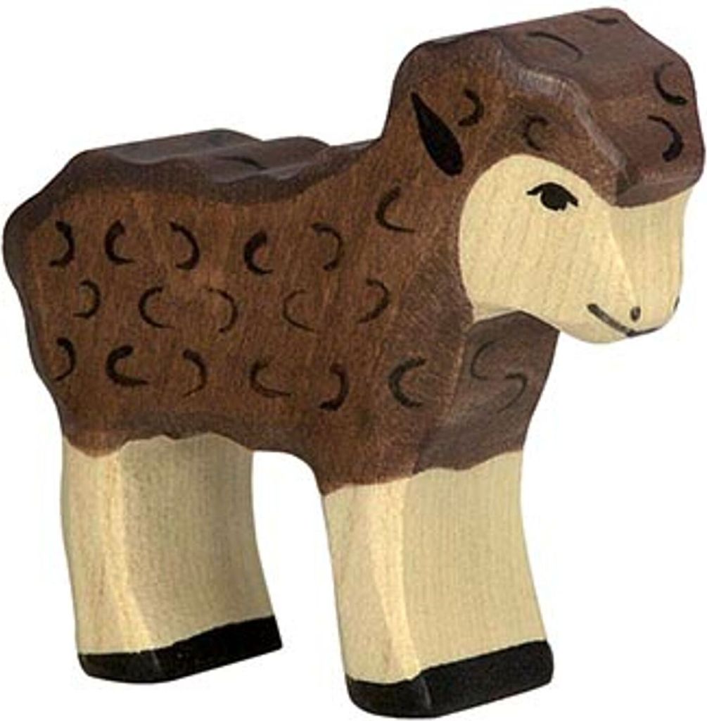 HOLZTIGER Lamm aus Holz - schwarz Produktbild 