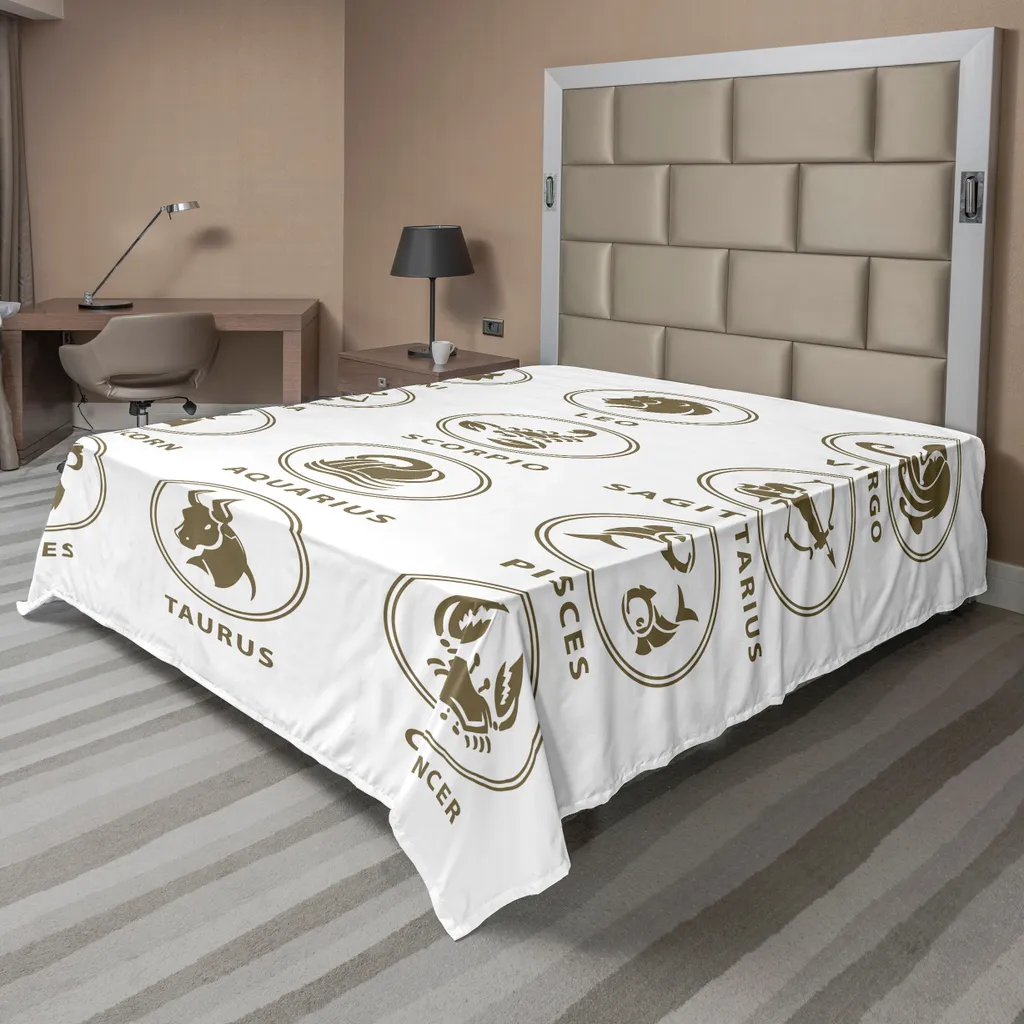 Lenzuolo Bianco Seppia ABAKUHAUS 244x205 | Microfibra Spazzolata Morbida