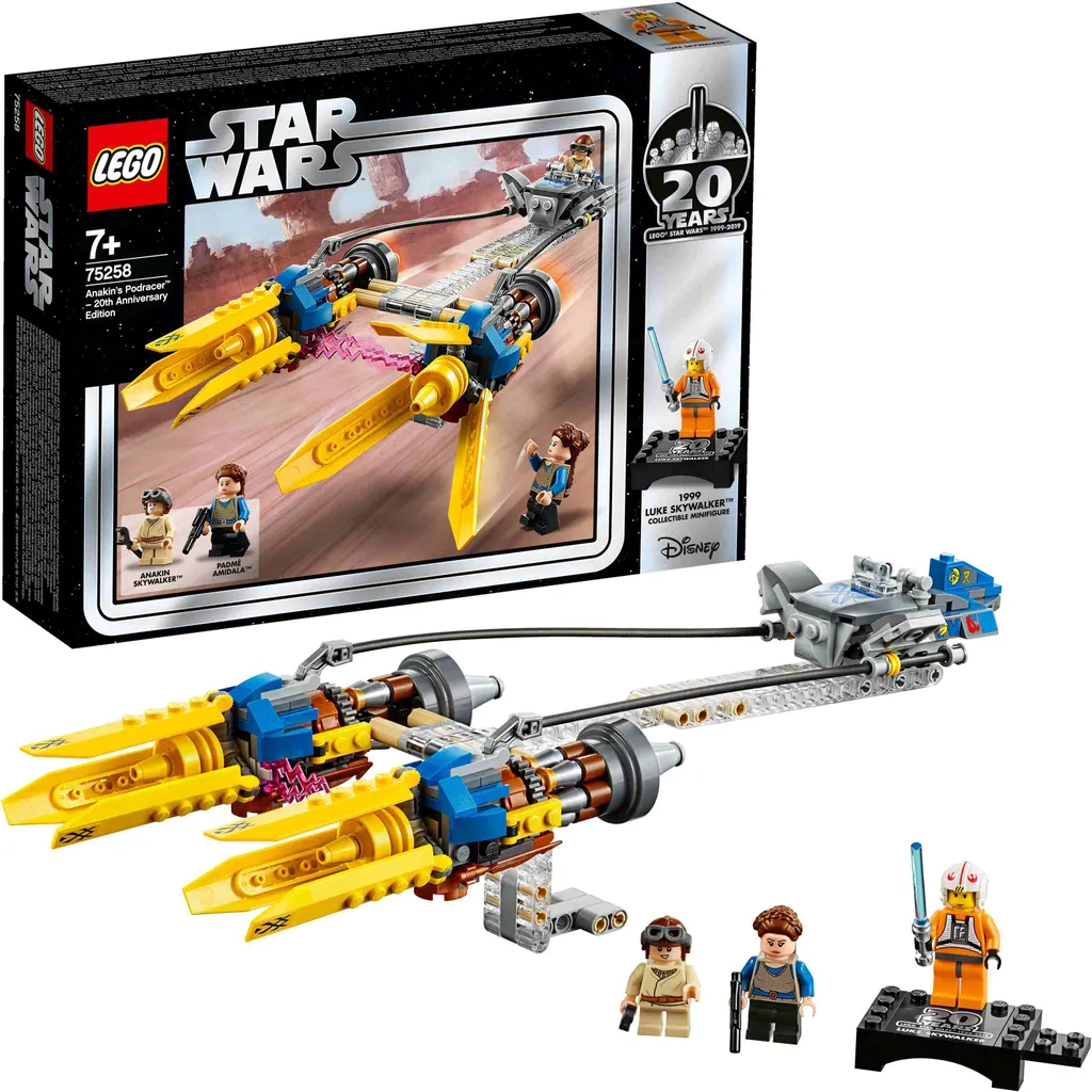 Podracer d'Anakin LEGO Star Wars 75258 avec figurine Luke anniversaire