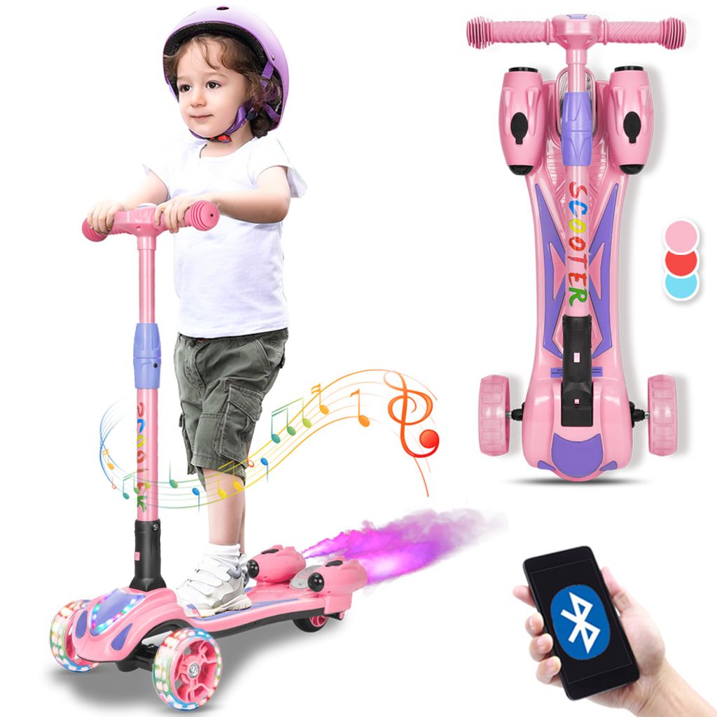 Tri-Scooter für Kinder mit leuchtenden Rädern (ab 2 Jahren) – Grün