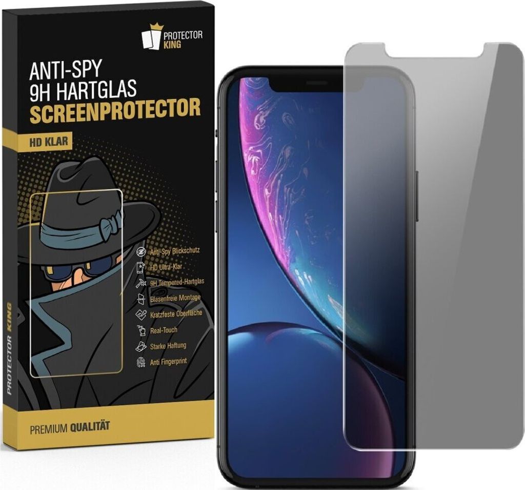 1x 9H Hartglas für iPhone XS Max ANTI-SPY Panzerfolie Blickschutz Displayschutz Panzerglas Schutzglas Schutzfolie