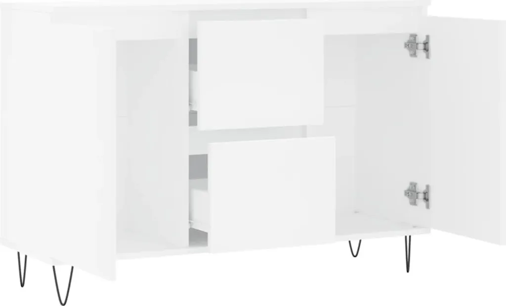 vidaXL Buffet Bianco 104 cm | Mobiletto per Casa e Ufficio - 7