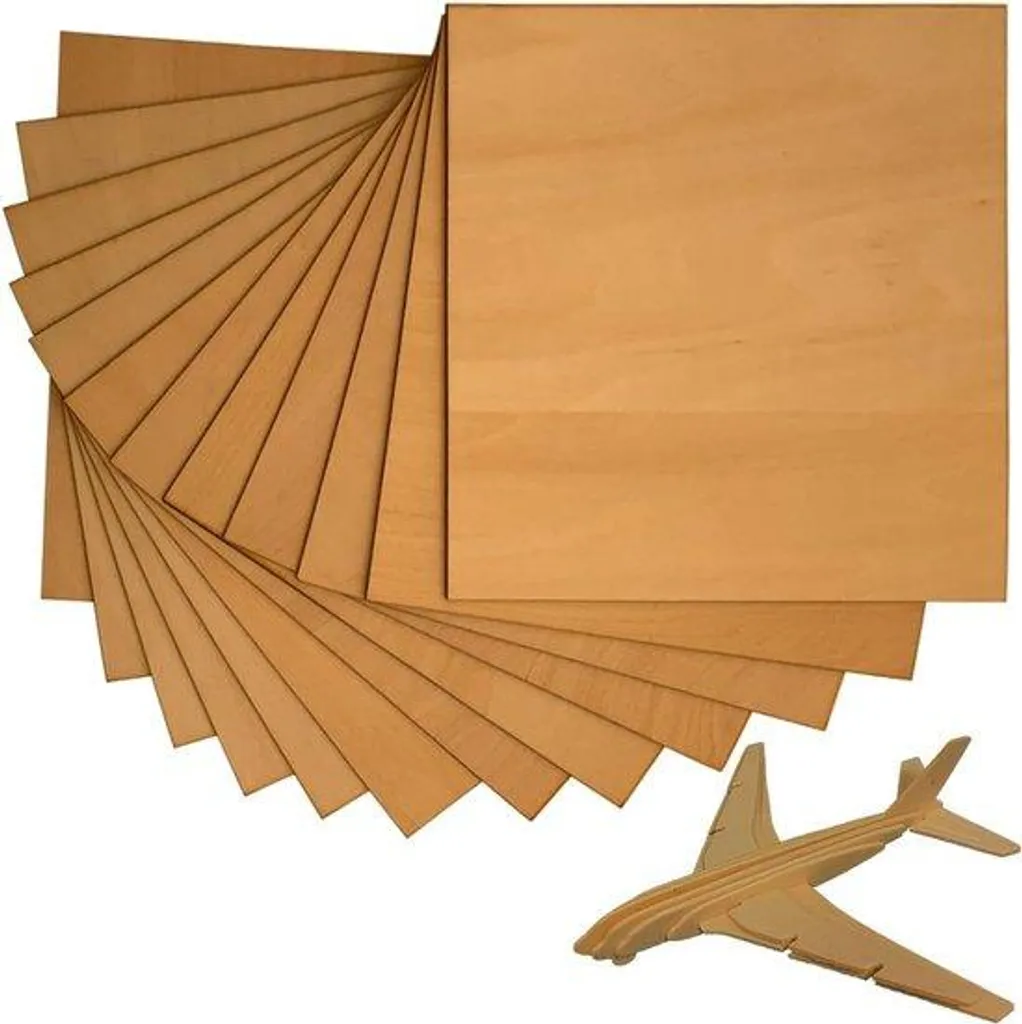Lot Balsa 200x200x1.5mm - Bois de Qualité sans Nœuds ni Déformation