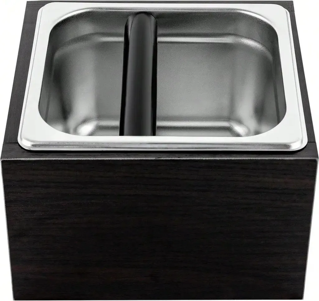 Boîte à marc de café 1500 ml en Acier Inox avec Barre Anti-Bruit