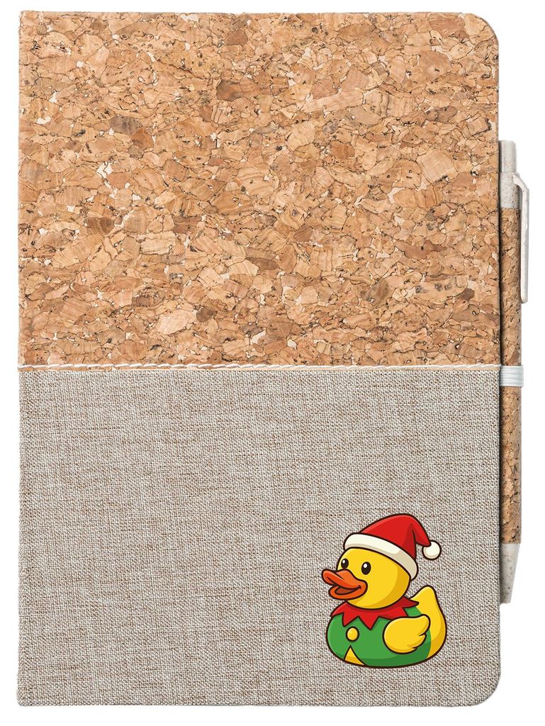Huuraa Notizbuch A5 Quietscheente Wichtel Gummiente Elfe 80 Blatt inkl. Kugelschreiber Tagebuch Geschenkidee