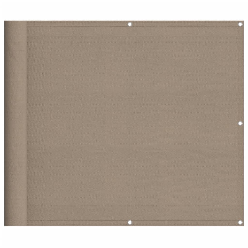 Balkon-Sichtschutz Taupe 90x700 cm 100 % Polyester-Oxford