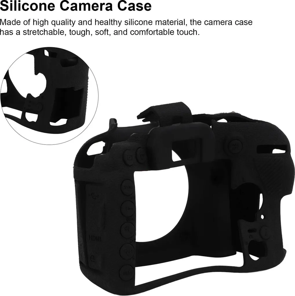 Protection Nikon D7500 silicone anti-dérapant avec surface texturée