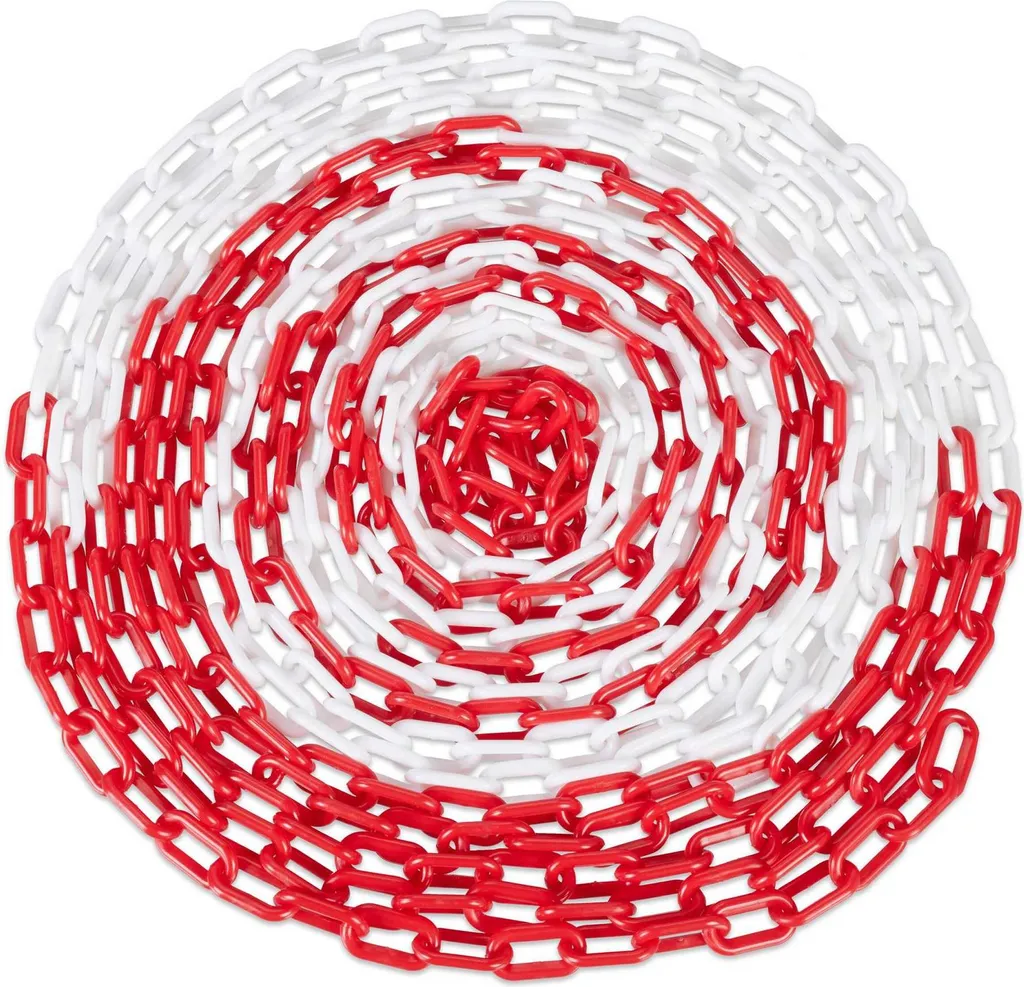 Chaîne de barrière incassable rouge et blanche résistante aux UV 50m