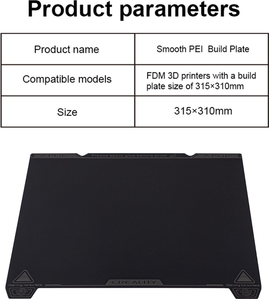 Doppelseitige PEI-Bauplatte Für 3D-Drucker (256x256 Mm) – Flexibel, Hitzebeständig Bis 200°C, Für SK1 U.a.