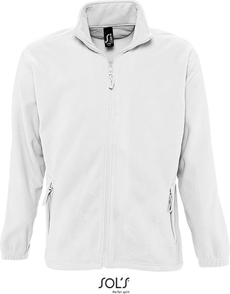 SOLs 55000 | Fleecejacket North / Herren Jacke bis 5XL - Farbe: White - Größe: 5XL