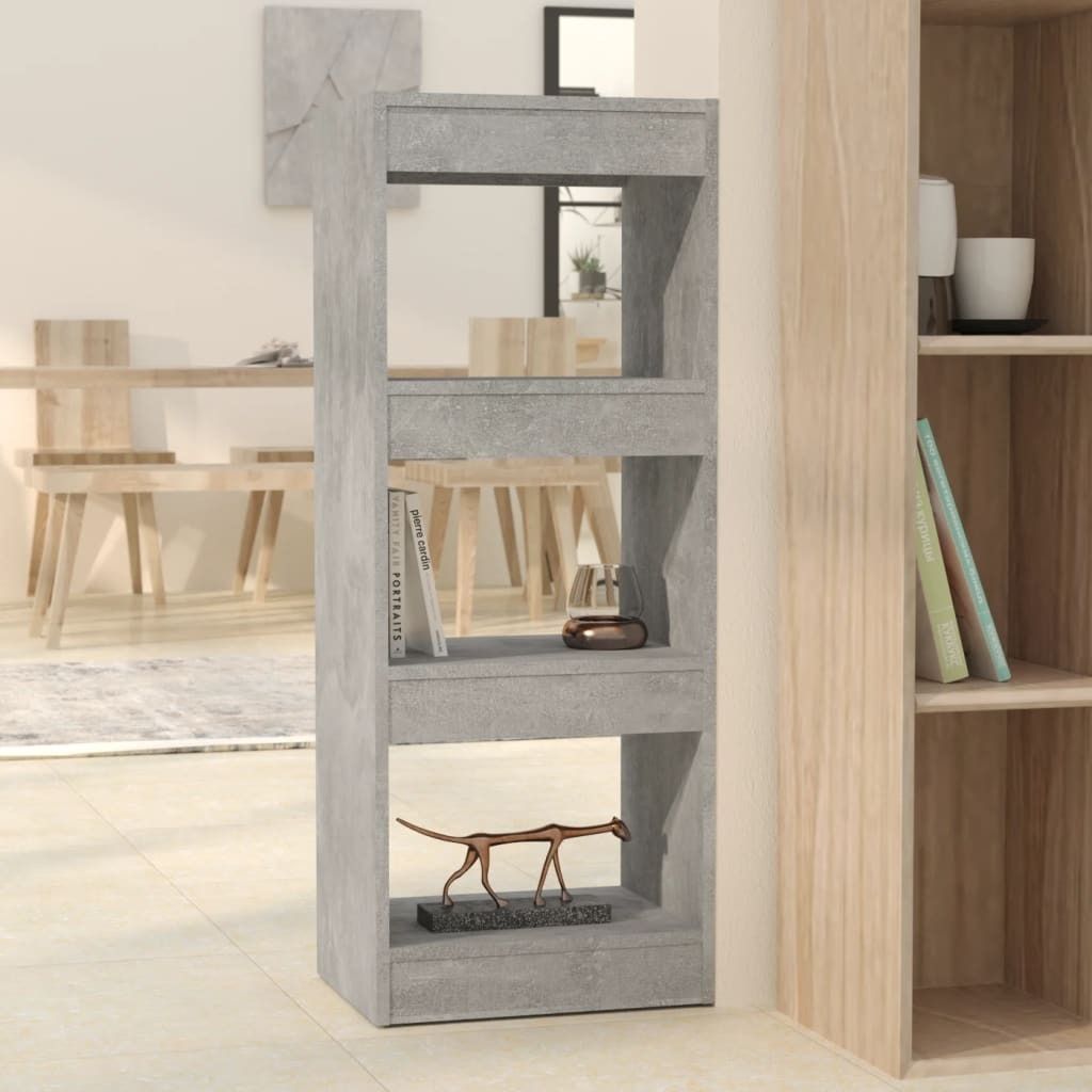 vidaXL Bücherregal/Raumteiler Betongrau 40x30x103 cm Holzwerkstoff - Bücherregal - Bücherregale - Bücherschrank - Lagerregal
