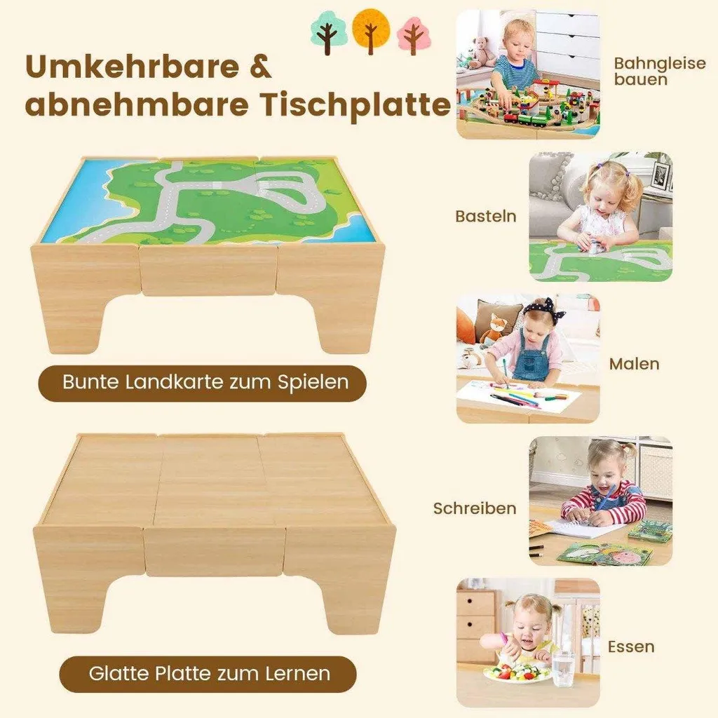 Table de train bois 84 pièces : solution de jeu ordonnée et polyvalente - 4