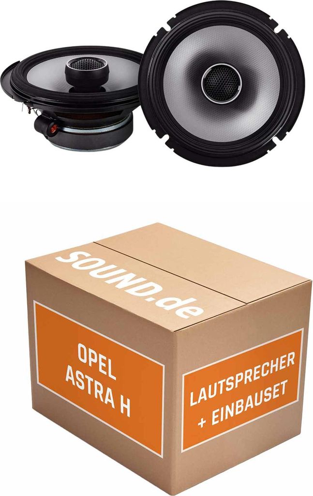 Lautsprecher Boxen Einbaupaket Türe hinten Alpine S2-S65 passend für Opel Astra H | Paar 240W MAX