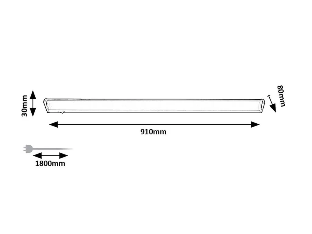 Réglette LED 91cm EASYLIGHT2 : Solution Éclairage Cuisine Sombre 15W - 5