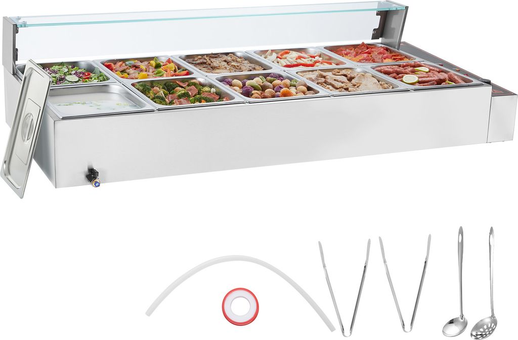 VEVOR kommerzieller Speisenwärmer ，elektrischer Dampftisch Produktbild 