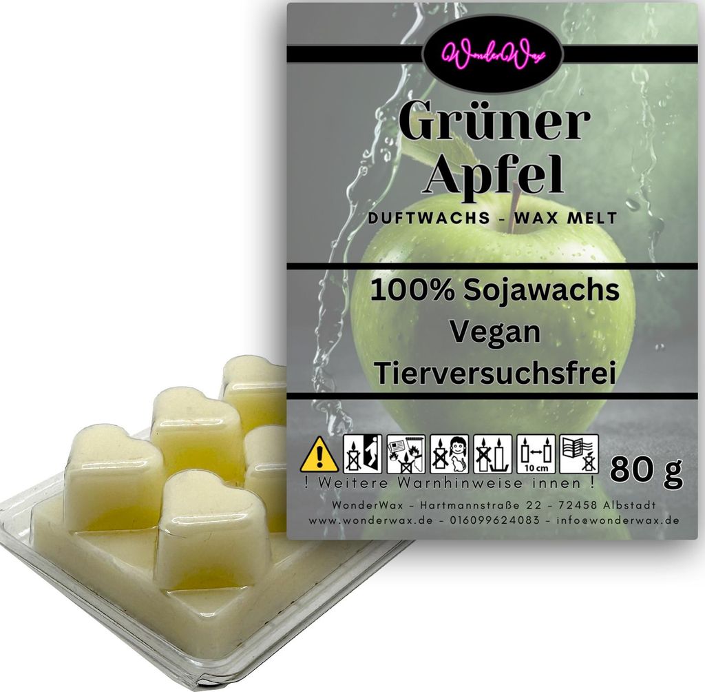 WonderWax Duftwachs Wax Melts für Duftlampe, 6 Herzen Duftmelt Wachsmelt Sojawachs Duftwachs Würfel für Raumdüfte, Wachs Duftöl Winter Indoor ...