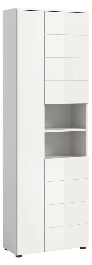 Meuble haut salle de bain Vira 3 portes et niches coloris blanc pur
