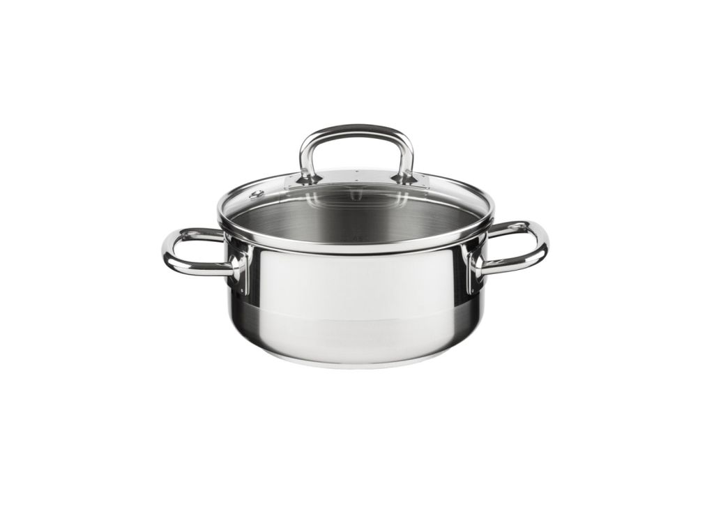 Professioneller Kochtopf mit Deckel, Durchmesser 15 cm, Volumen 1 l