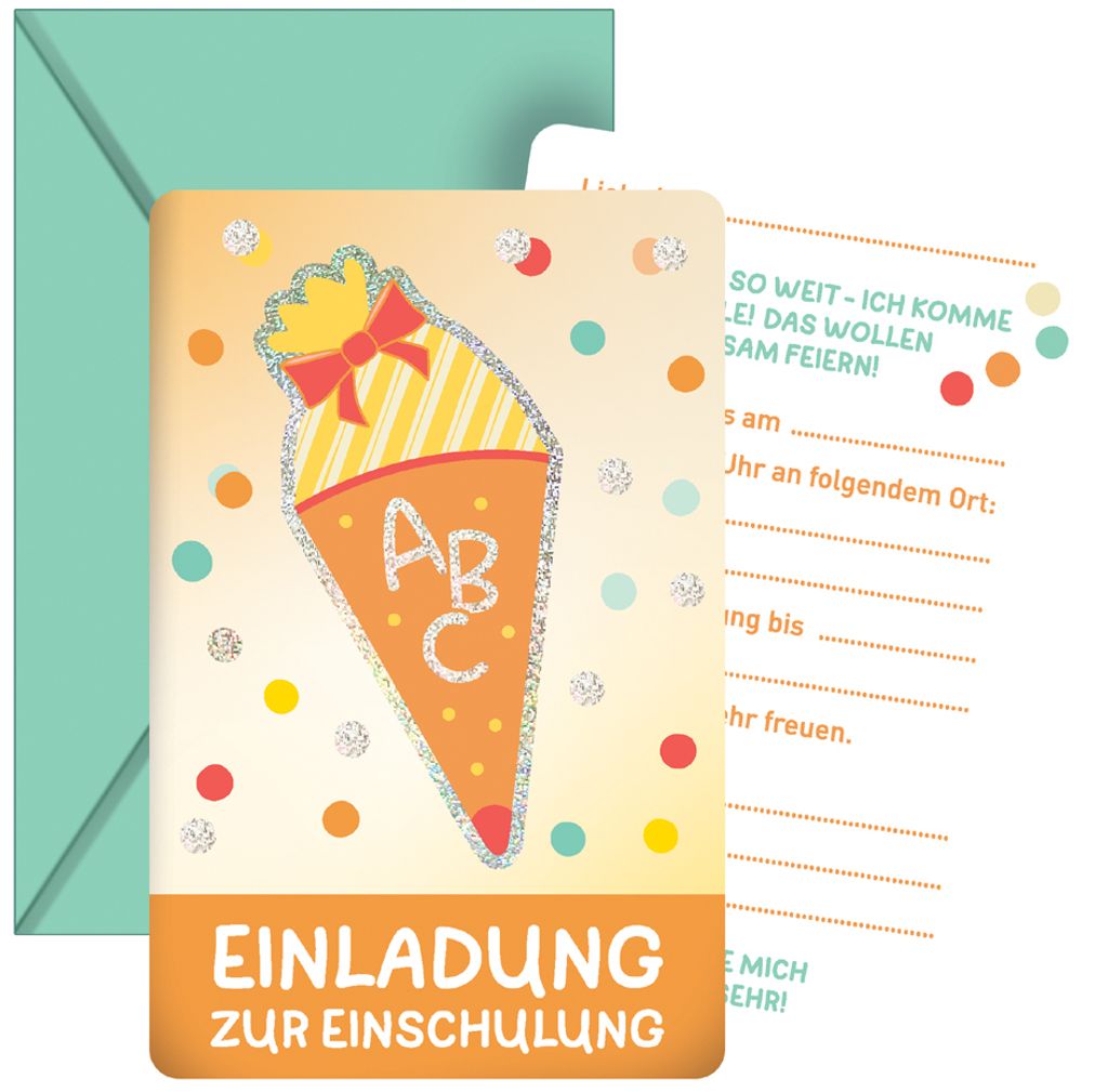 Einladungskarten Einschulung 10 Einladungskarten mit Produktbild 