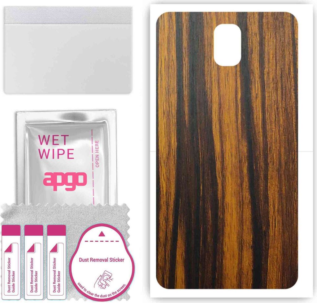apgo Rückseite Schutzfolie, Skin, kompatibel mit Samsung Galaxy Note 3, Hinten Displayschutzfolie aus Vinylfolie, kratzfest, einfache Montage - Ti...