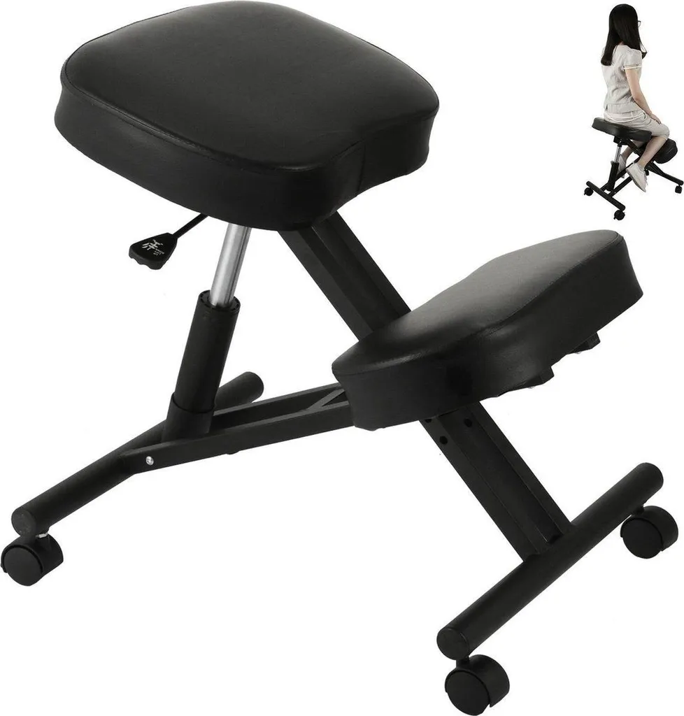 Soulager le mal de dos au bureau : Tabouret ergonomique cuir Happyment