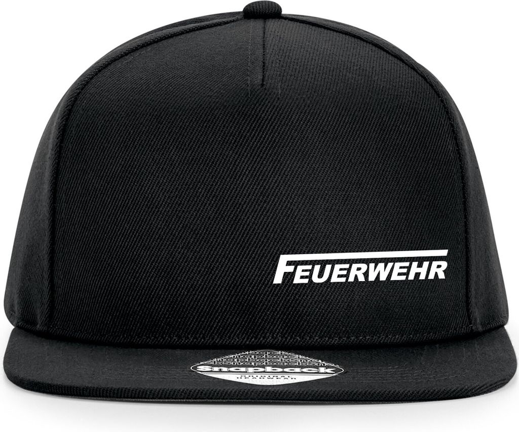 Huuraa Cappy Mütze Feuerwehr Black Polyester Snapback Kappe Geschenkidee