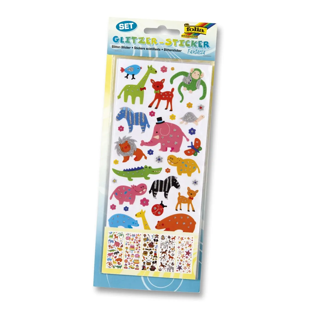 Stickers de Scrapbooking Pailletés Fantasia - Décoration Cartes DIY