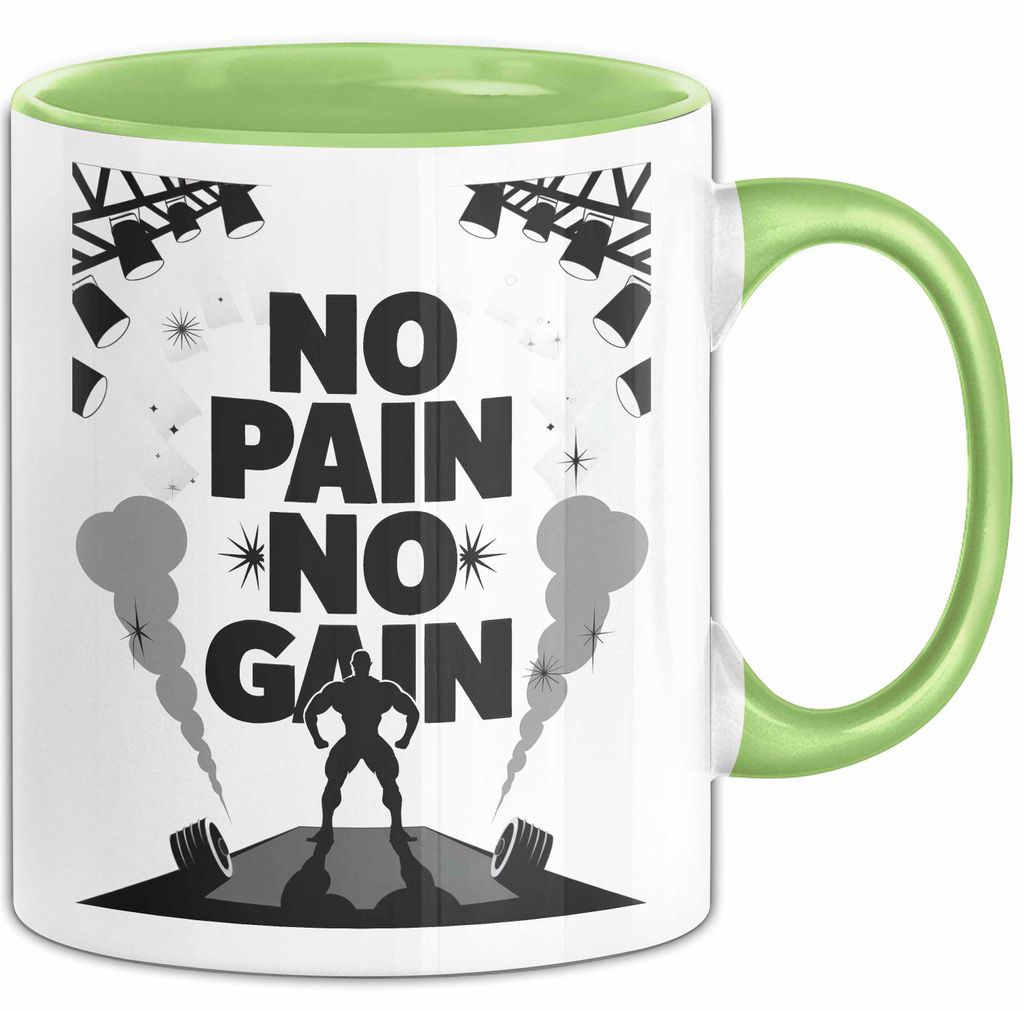 Bodybuilder Tasse Geschenk Lustige Geschenkidee Spruch Für Muskel Aufbau Fans (Grün)
