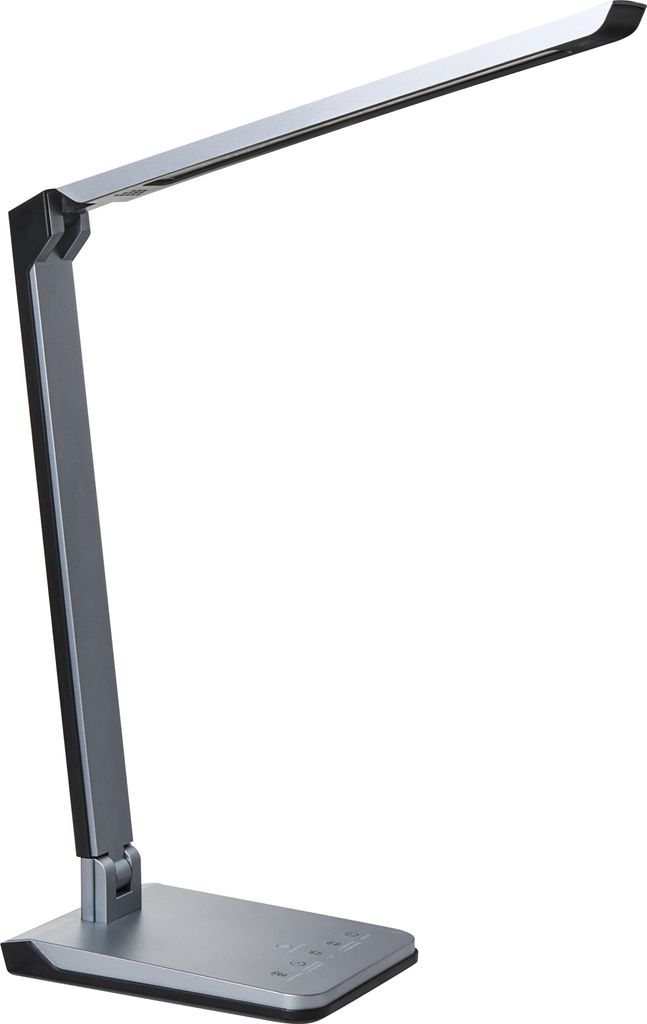 BELIANI LED-Schreibtischlampe graues Kunststoffmaterial einstellbare Helligkeit und Farbtonregler für das Home Office