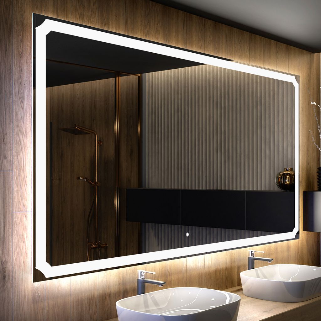 Artforma Badspiegel 70x100 cm - mit LED Beleuchtung - LED Produktbild 