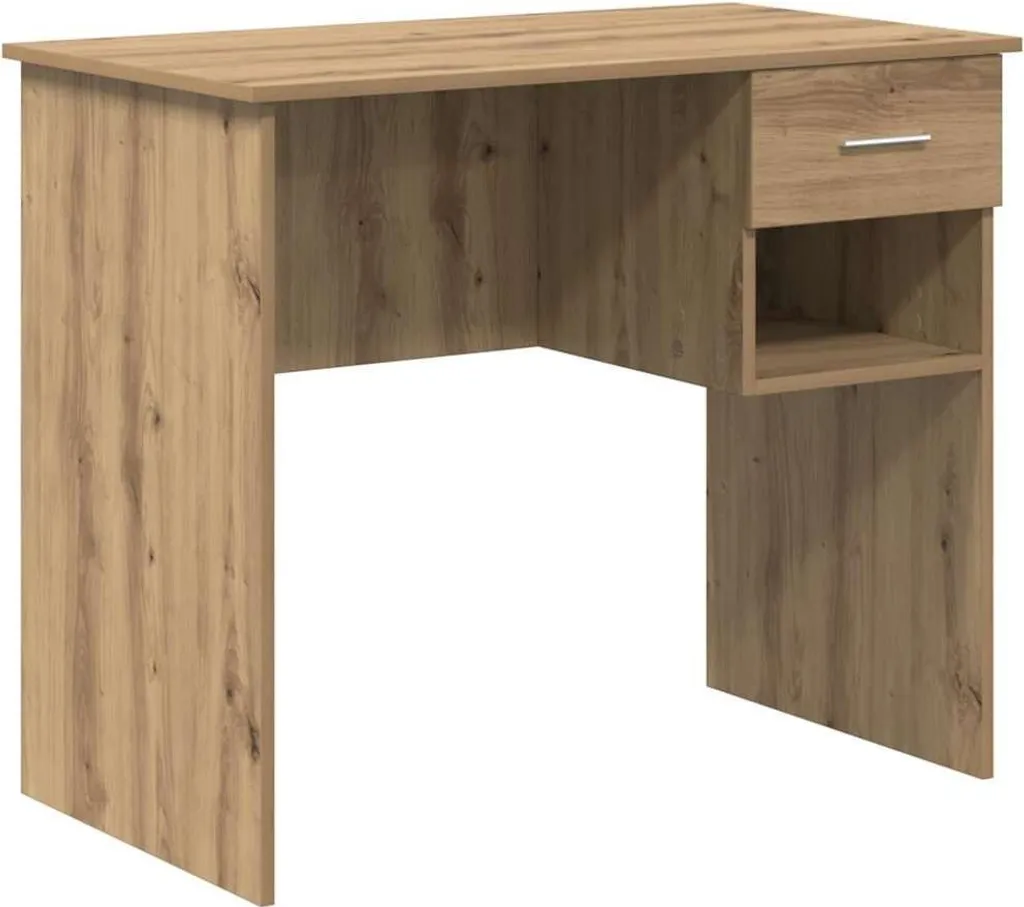 vidaXL Scrivania in rovere Artisan 90 x 49,5 x 75 cm Materiale in legno