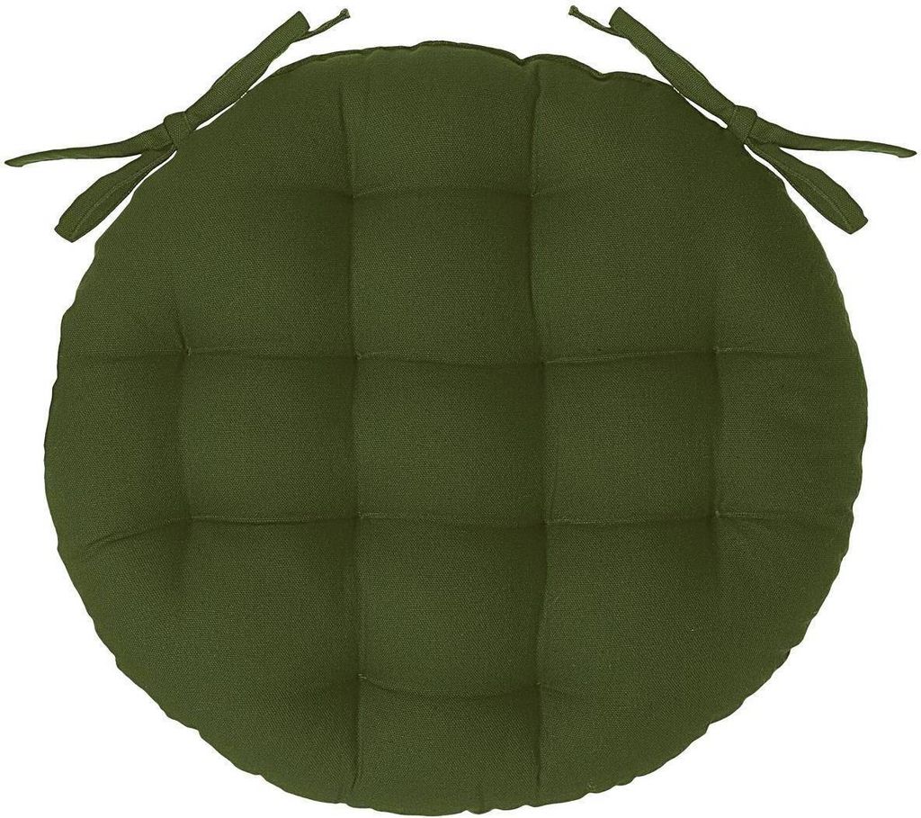 PODUSZKA NA KRZESŁO Anjali okrągła 38 cm BAWEŁNIANA khaki Zdjęcie produktu 