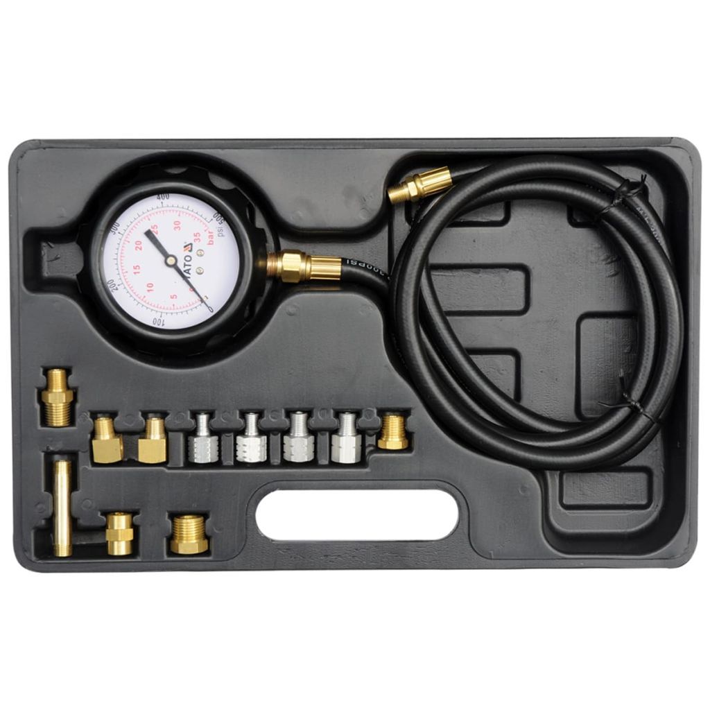 Meradlo tlaku oleja 0–500 psi / 0–35 bar s 12 adaptérmi Obrázok produktu 