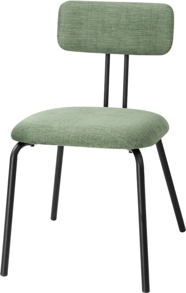 Chaises en Bois Noyer et Tissu Vert Bolero Fairfield pour Intérieur x2