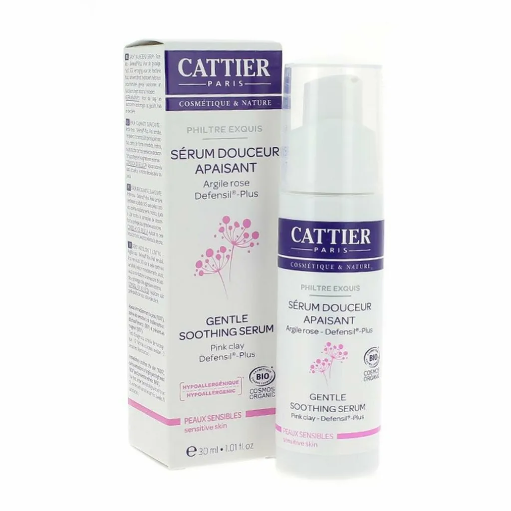 Sérum Visage Apaisant Bio Cattier Paris 30ml pour Peaux Fragilisées