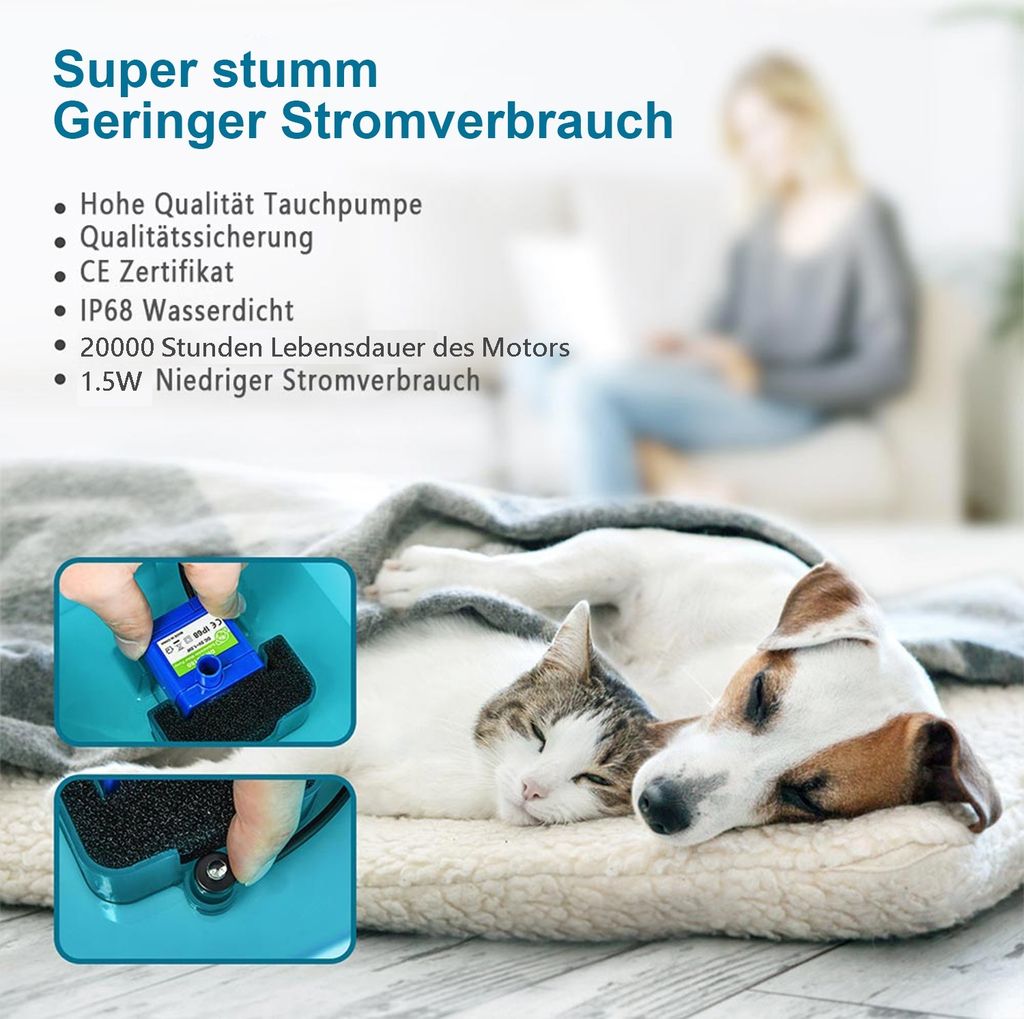 Trinkbrunnen 2 Liter, Katzen Trinkbrunnen, Produktbild 5