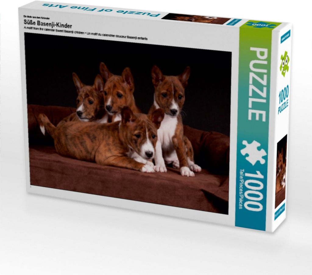 CALVENDO Puzzle Ein Motiv aus dem Kalender Süße Basenji-Kinder 1000 Teile Puzzle quer | 1000 Teile Lege-Größe 64x48cm Foto-Puzzle für glückli...